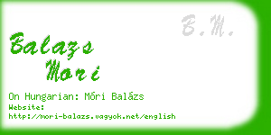 balazs mori business card